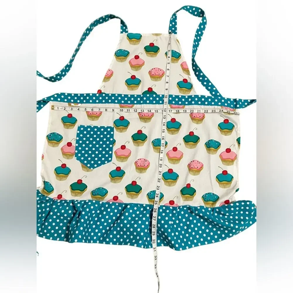 Colorful Cupcake Apron with Polka Dots OSFM